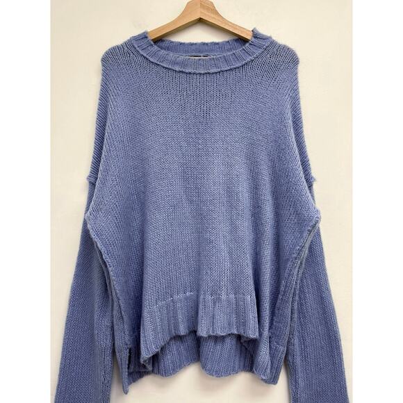 Wooden Ships Mohair Wool Blend Chunky Knit Boxy Relaxed Crew Neck Sweater M/L - Picture 9 of 11